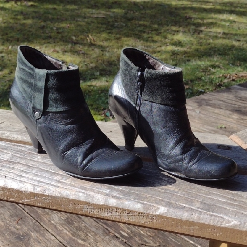 Vintage Madonna Style Black Ankle Boots